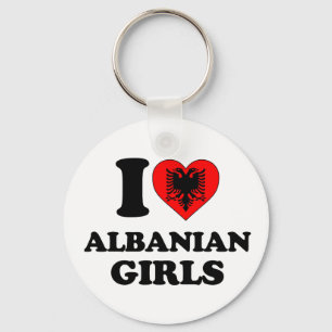 I love Albanian Girls Keychain