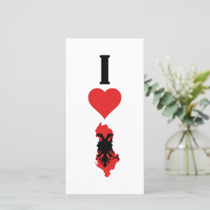 I Love Albanie Vertical I Heart Albanie Carte du d