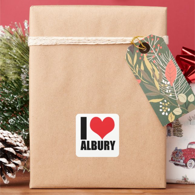 I love Albury Square Sticker (Holiday)