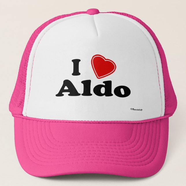 I Love Aldo Trucker Hat (Front)