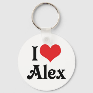 I Love Alex Keychain