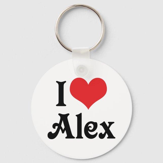 I Love Alex Keychain (Front)