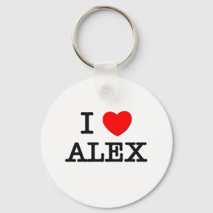 I Love Alex Keychain