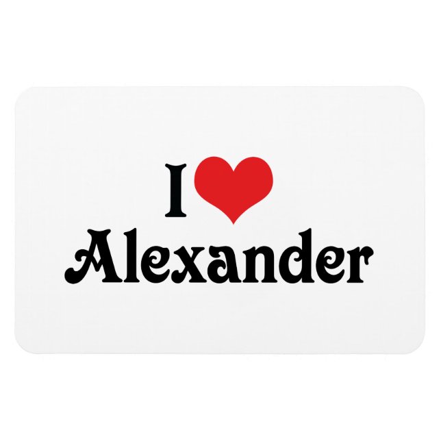 I Love Alexander Magnet (Horizontal)