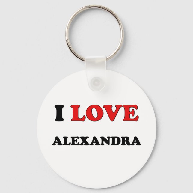 I Love Alexandra Keychain (Front)