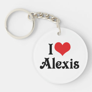 I Love Alexis Keychain