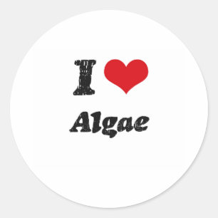 I Love Algae Classic Round Sticker