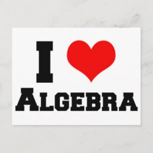 I LOVE ALGEBRA POSTCARD
