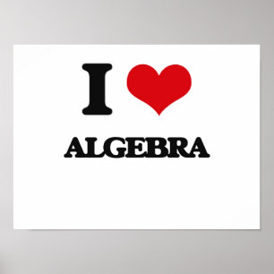 I Love Algebra Poster