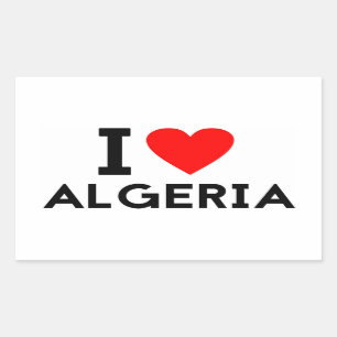 i love Algeria country nation heart symbol text Sticker