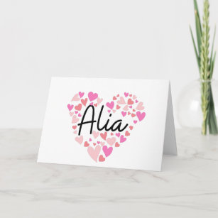 I love Alia - hearts for Alia Note Card