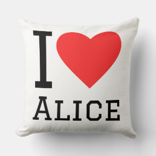 I love alice throw pillow