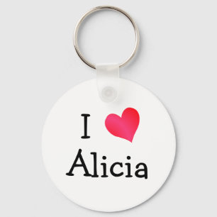 I Love Alicia Keychain
