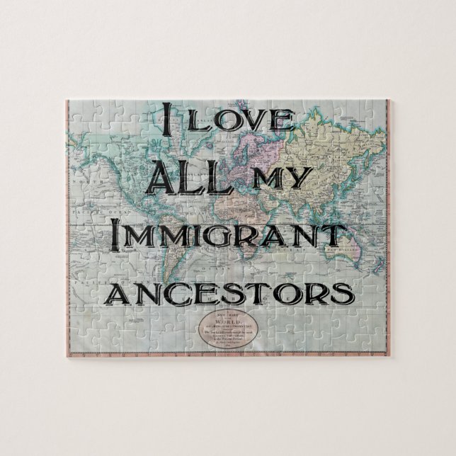 I love All My Immigrant Ancestors | Custom Puzzle (Horizontal)
