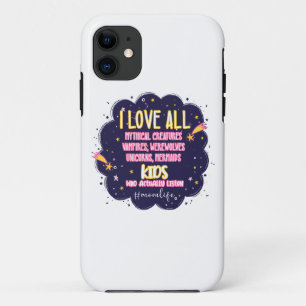 I Love All Mythical Creatures, Vampires, Werewolf iPhone 11 Case