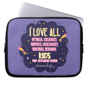 I Love All Mythical Creatures, Vampires, Werewolf Laptop Sleeve