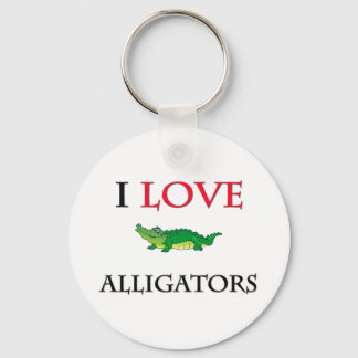 I Love Alligators Keychain