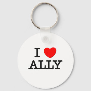 I Love Ally Keychain