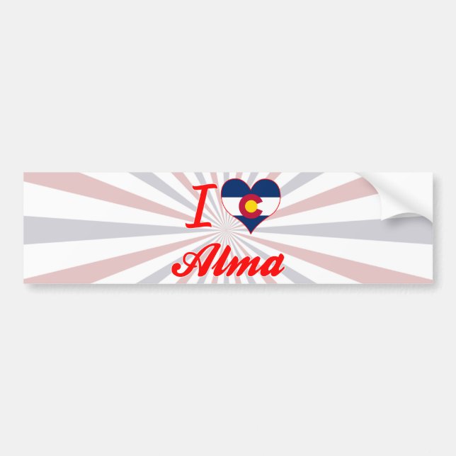 I Love Alma, Colorado Bumper Sticker (Front)