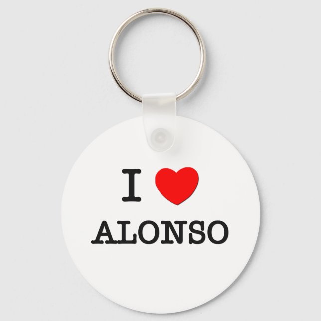 I Love Alonso Keychain (Front)