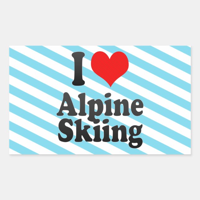I love Alpine Skiing Sticker (Front)