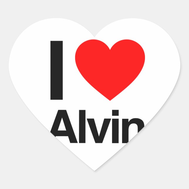 i love alvin heart sticker (Front)