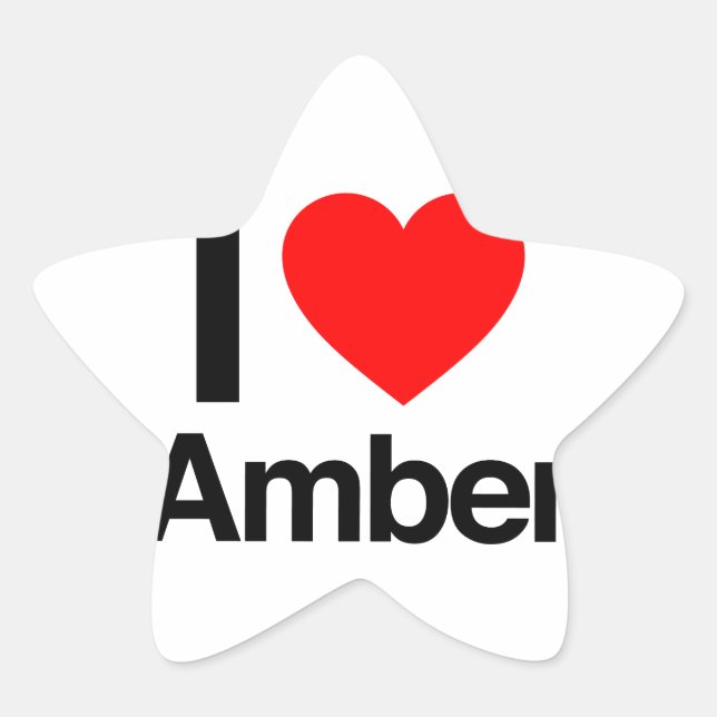i love amber star sticker (Front)