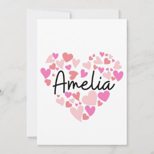 I love Amelia Thank You Card