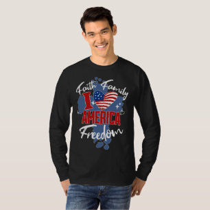 I Love America 4 Juillet T-shirt Homme noir