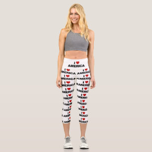 I Love America Capri Leggings