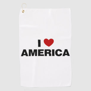 I Love America Golf Towel