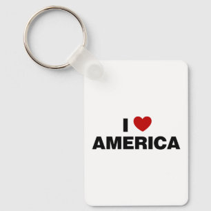 I Love America Keychain