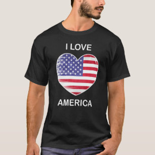 I Love America, My Home, My Country, Heart Usa T-Shirt