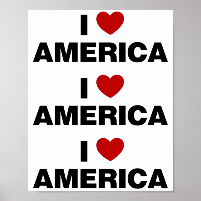 I Love America Poster (Front)