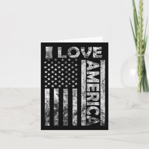 I Love America Shirt Usa Flag 4th July Independenc Card