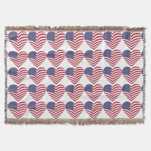 I LOVE AMERICA THROW BLANKET
