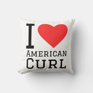 I love American curl Throw Pillow
