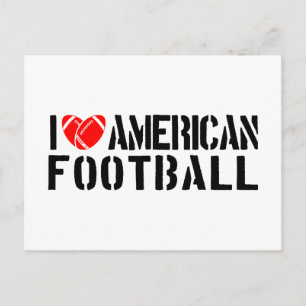 I Love American Football Postcard