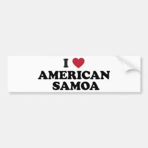 I Love American Samoa Bumper Sticker