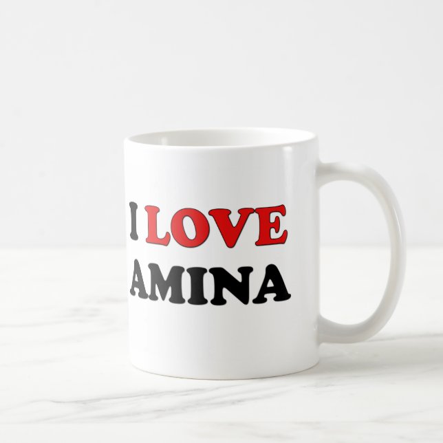 I Love Amina Coffee Mug (Right)