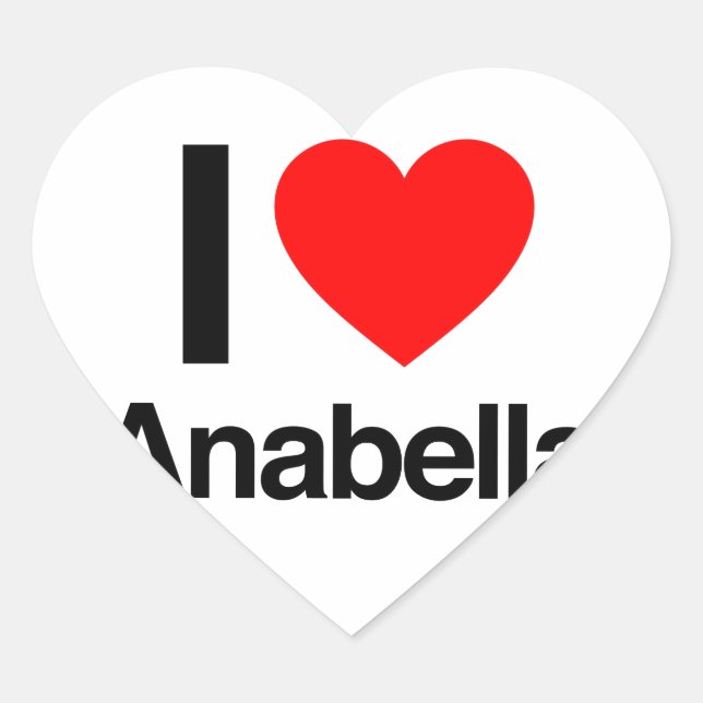 i love anabella heart sticker (Front)