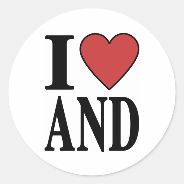 I Love Andorra Classic Round Sticker (Front)