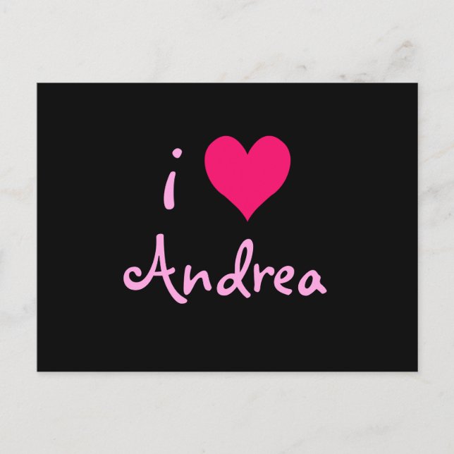 I Love Andrea Postcard (Front)