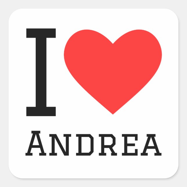 I love andrea square sticker (Front)
