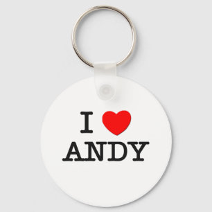 I Love Andy Keychain