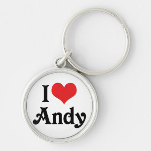 I Love Andy Keychain