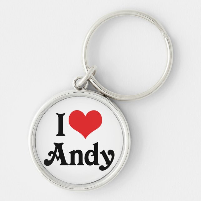 I Love Andy Keychain (Front)