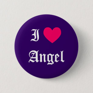 I Love Angel 2 Inch Round Button
