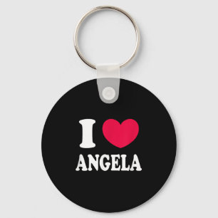 I Love Angela Keychain