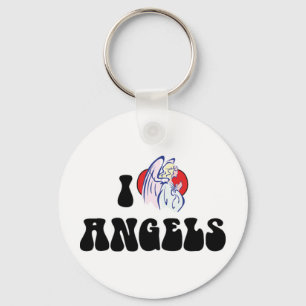 I Love Angels Keychain